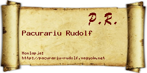Pacurariu Rudolf névjegykártya